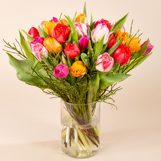 Je Pense à Toi – tulipes colorées, livraison fleurs Valais